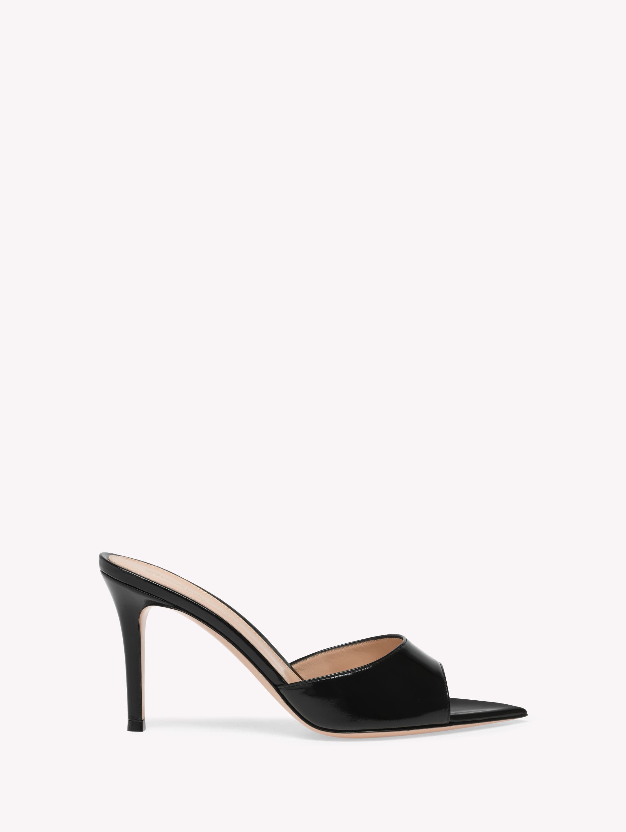 Gianvito Rossi Elle 85 Mule, Main, color, Black  Nappa
