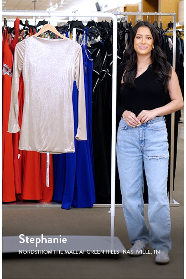 Asymmetric Neck Ruched Minidress video