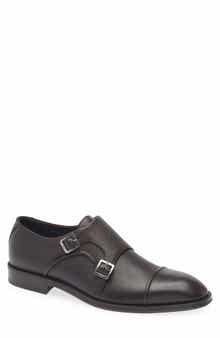 BOSS Derrek Cap Toe Two Buckle Monk Shoe