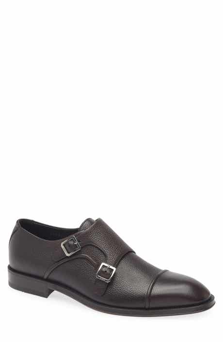 BOSS Derrek Cap Toe Two Buckle Monk Shoe