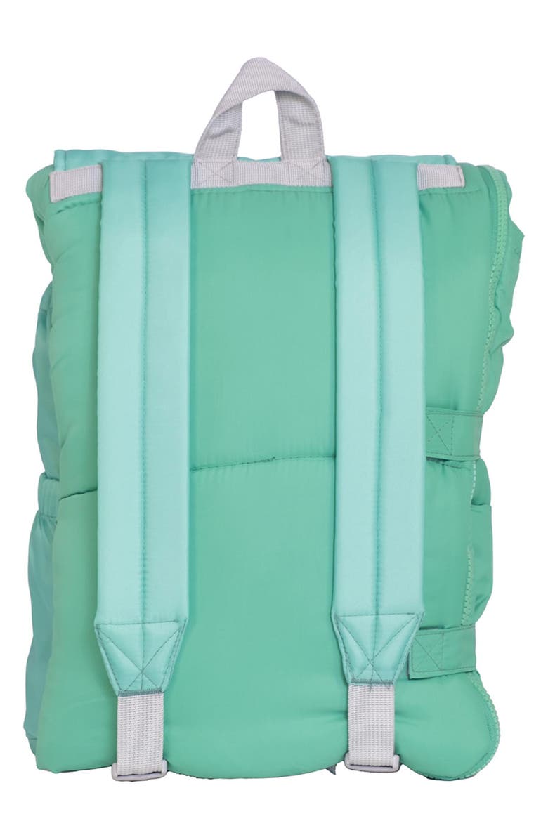 mimish Kids' Sleep-n-Pack Glow in the Dark Sleeping Bag Backpack, Alternate, color, Green Multi