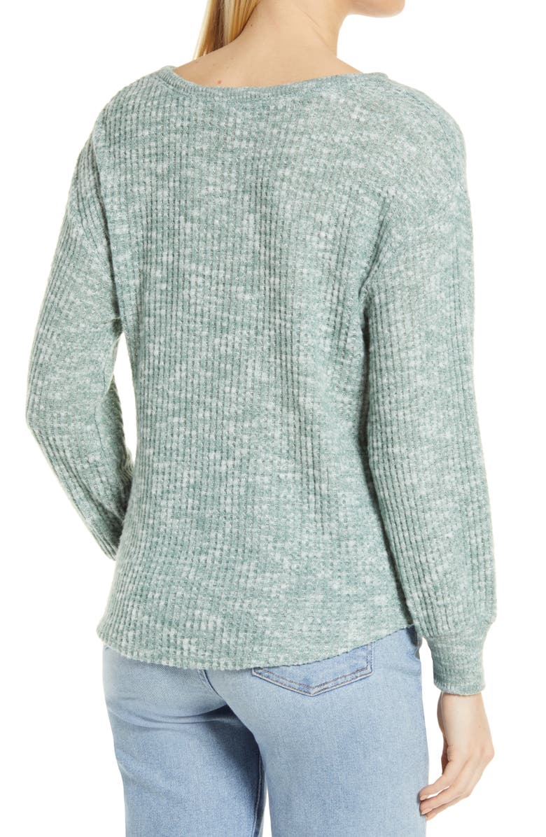 Wit & Wisdom Twist Front Long Sleeve Top, Alternate, color,