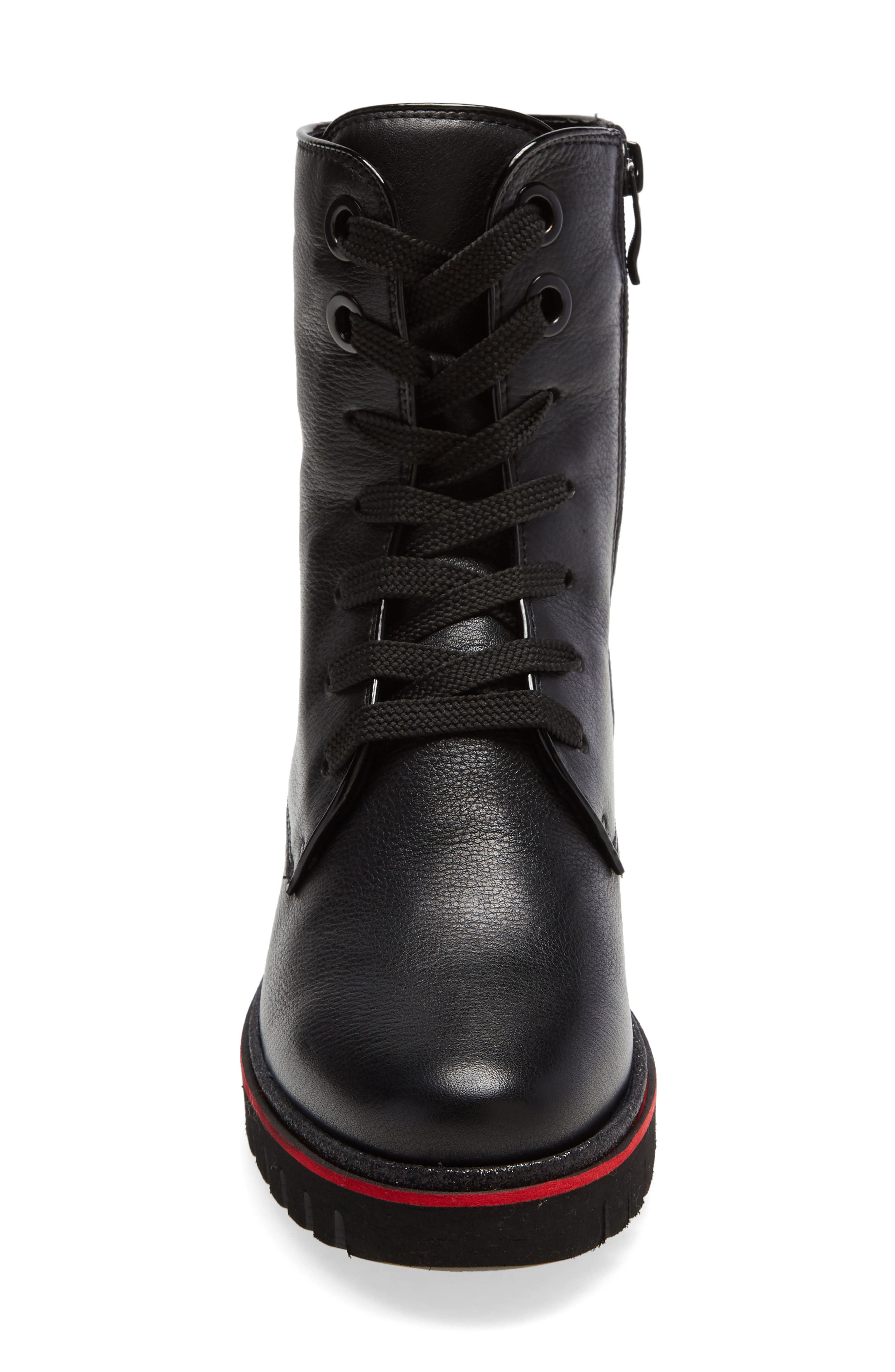 ara January Lug Sole Combat Boot, Alternate, color, 