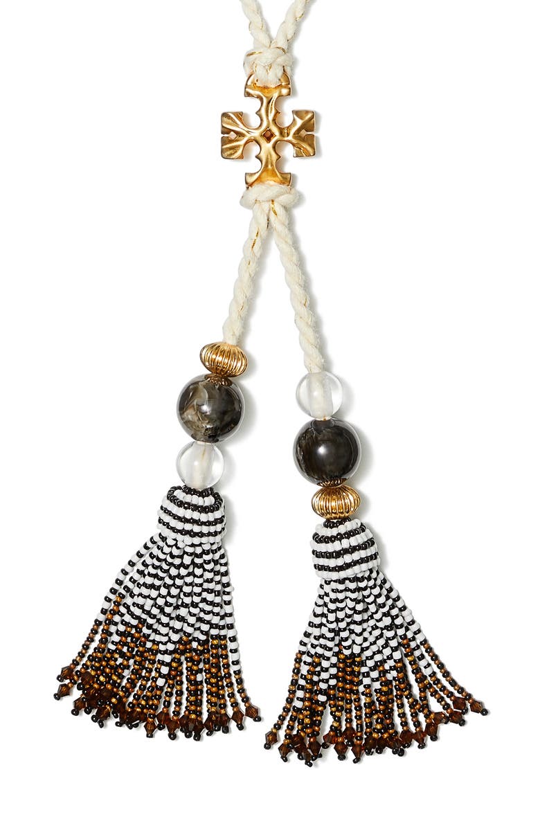 Tory Burch Roxanne Tassel Y-Necklace, Alternate, color, 