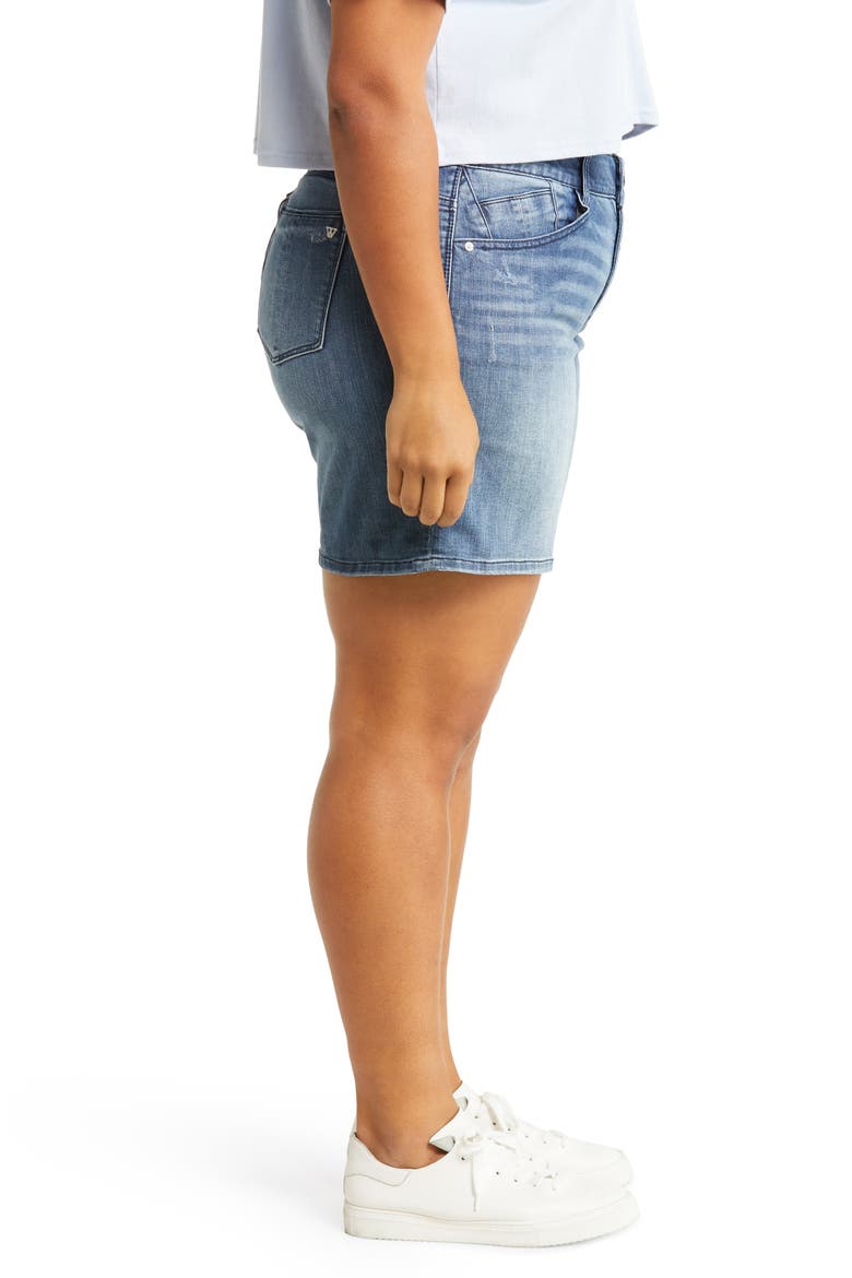 'Ab'Solution High Waist Denim Shorts (Nordstrom Exclusive), Alternate, color, BLUE ARTIS