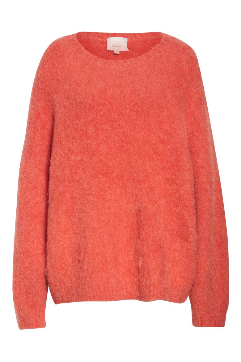 Daniella Wool & Alpaca Blend Sweater, Alternate, color, APRICOT NECTAR
