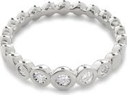 Monica Vinader Lab Created Diamond Half Eternity Ring