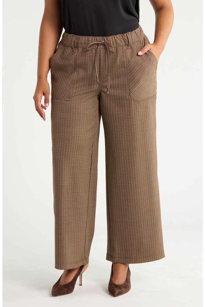 High Waist Wide Leg Pants, Main, color, WHEAT RED MULTI
