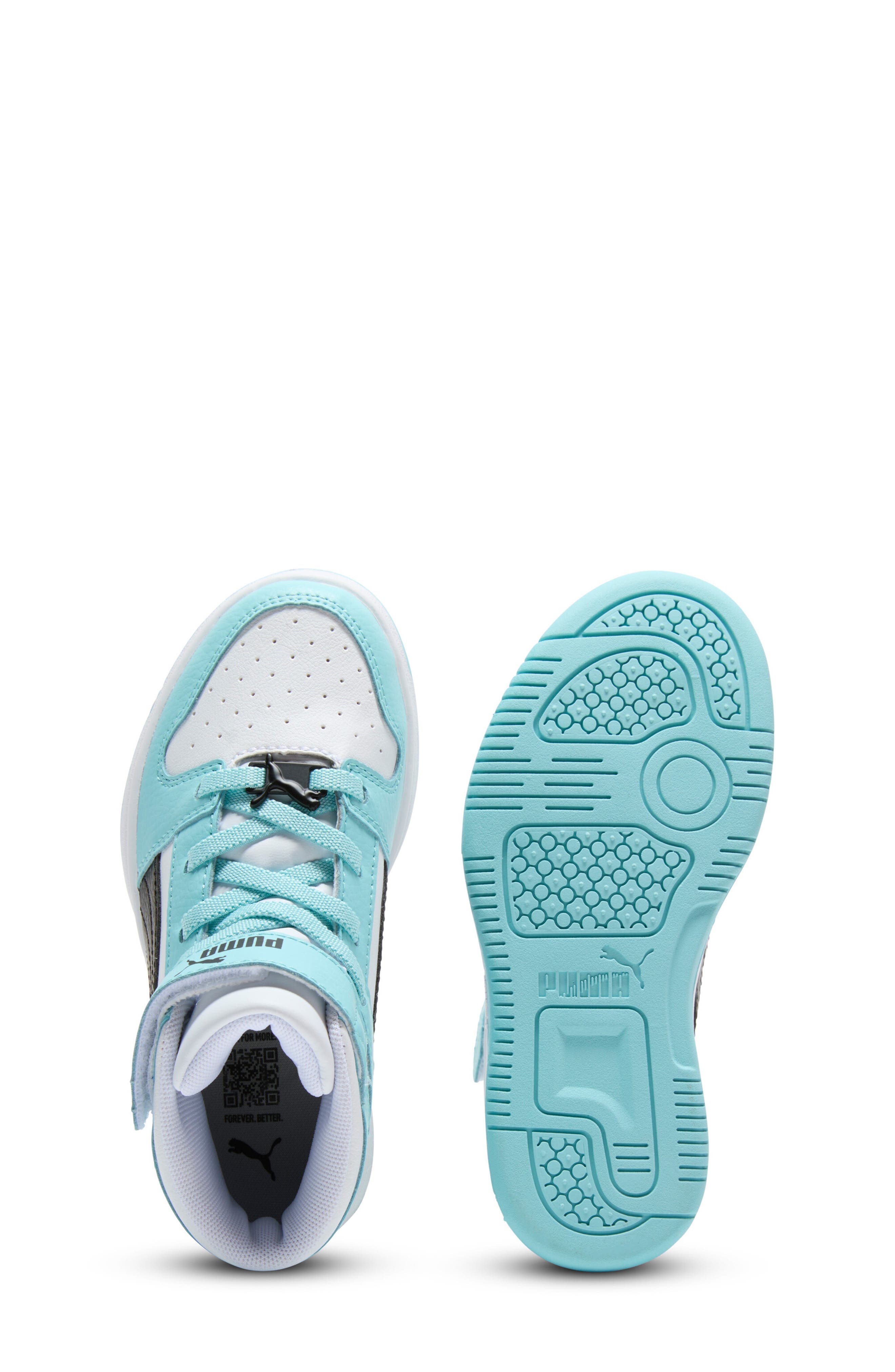 Rebound Layup Sl V Sneaker, Alternate, color, PUMA WHITE-PUMA BLACK-LAKE
