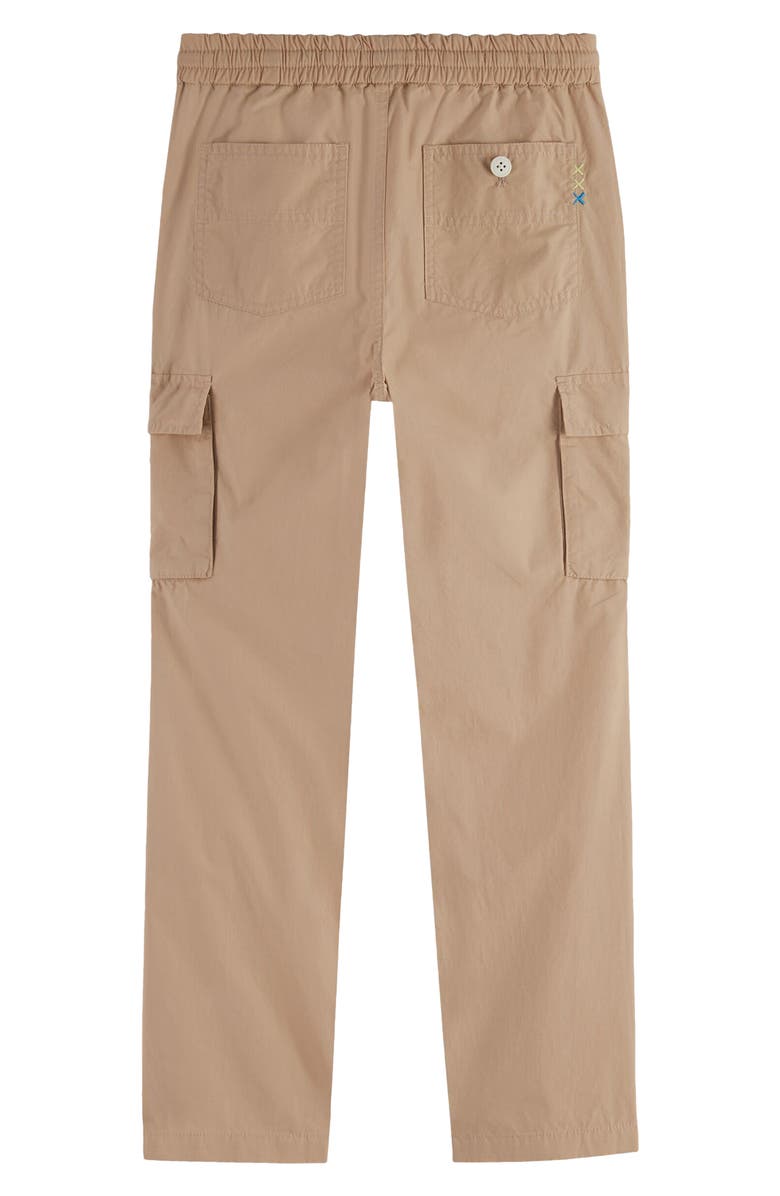 Scotch & Soda Kids' Straight Leg Cotton Cargo Pants, Alternate, color, Soft Camel