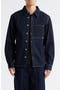 Cotton Denim Button-Up Shirt