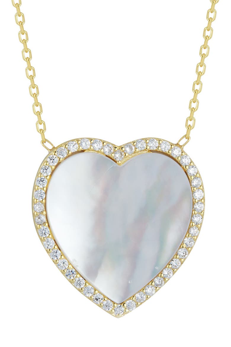 Gold Vermeil Mother of Pearl Pendant Necklace, Main, color, GOLD