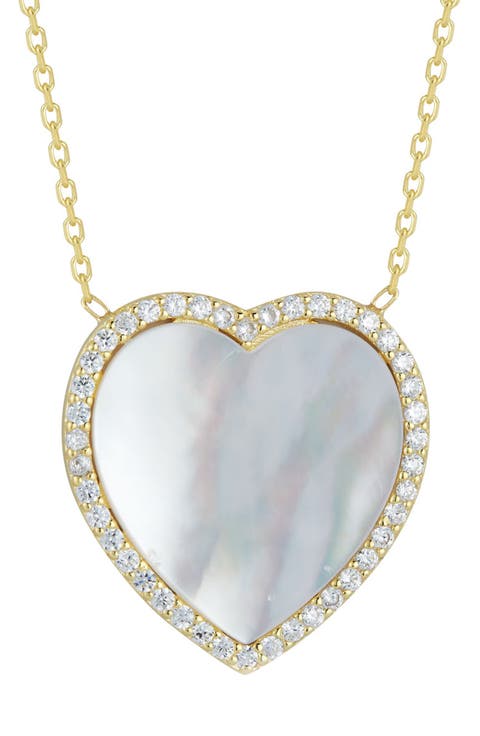 Gold Vermeil Mother of Pearl Pendant Necklace