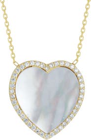 SPHERA MILANO Gold Vermeil Mother of Pearl Pendant Necklace