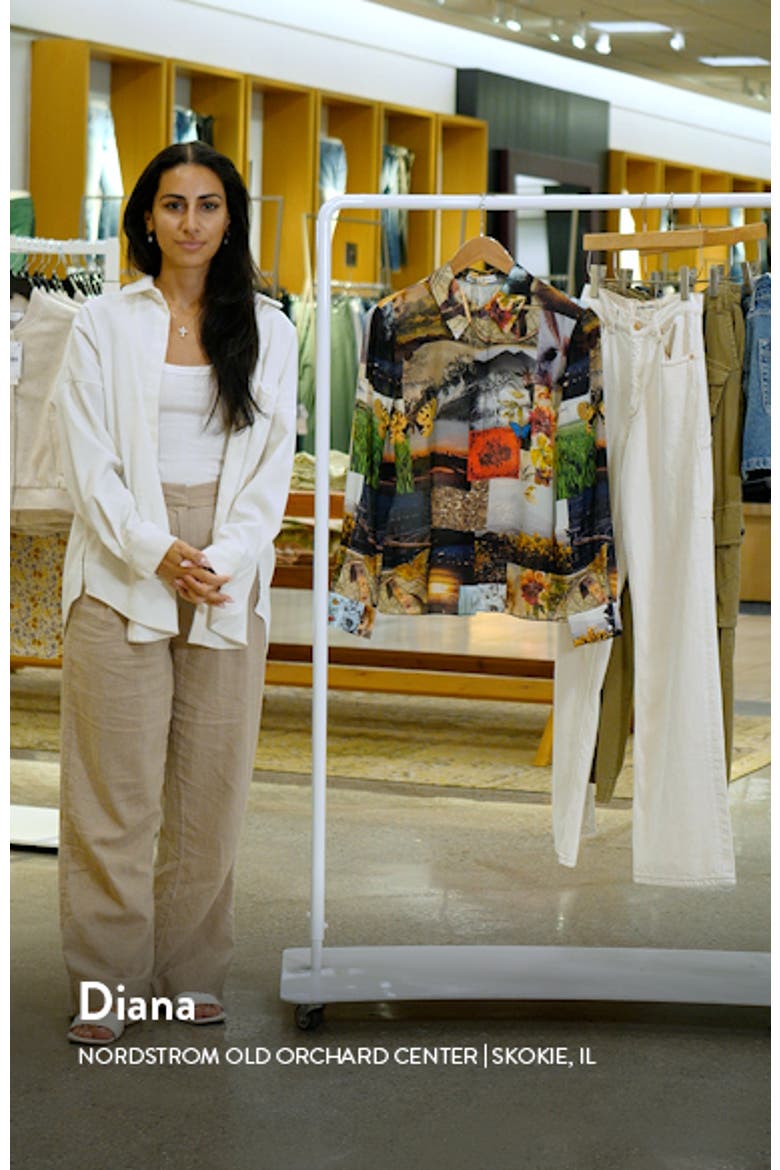 Willa Mixed Print Silk Button-Up Shirt video