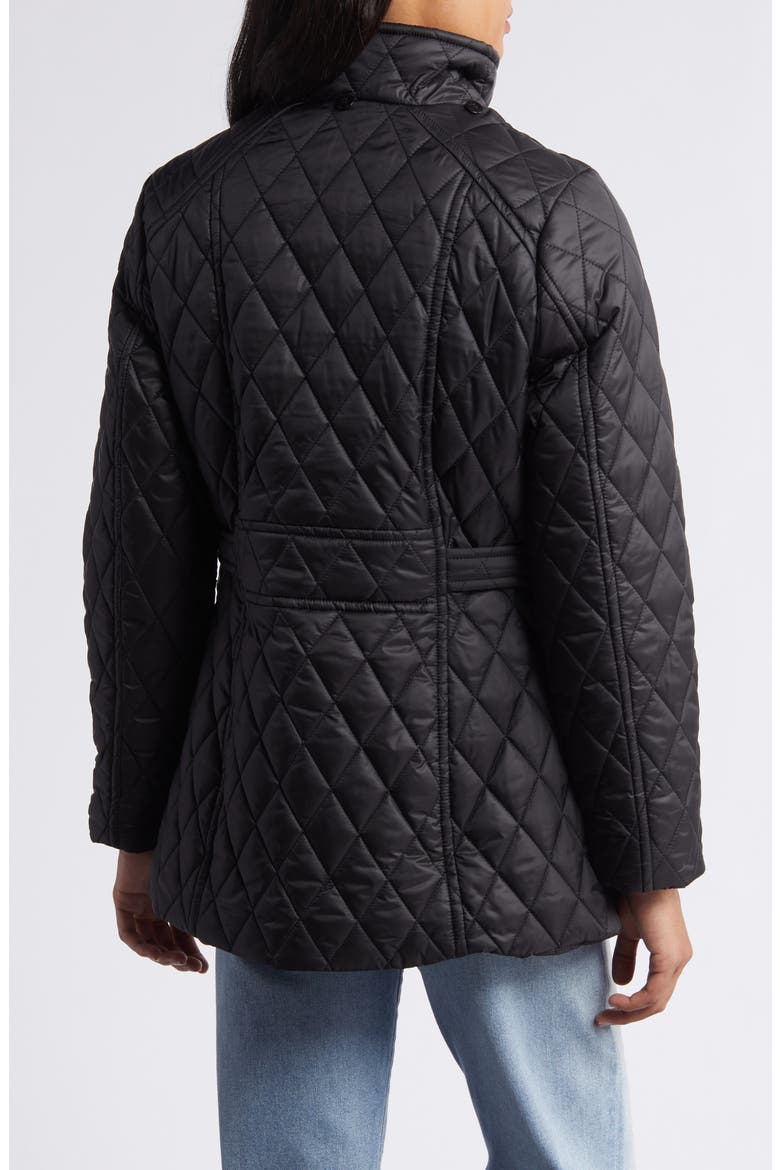 Quilted Water Resistant Jacket, Alternate, color, BLACK