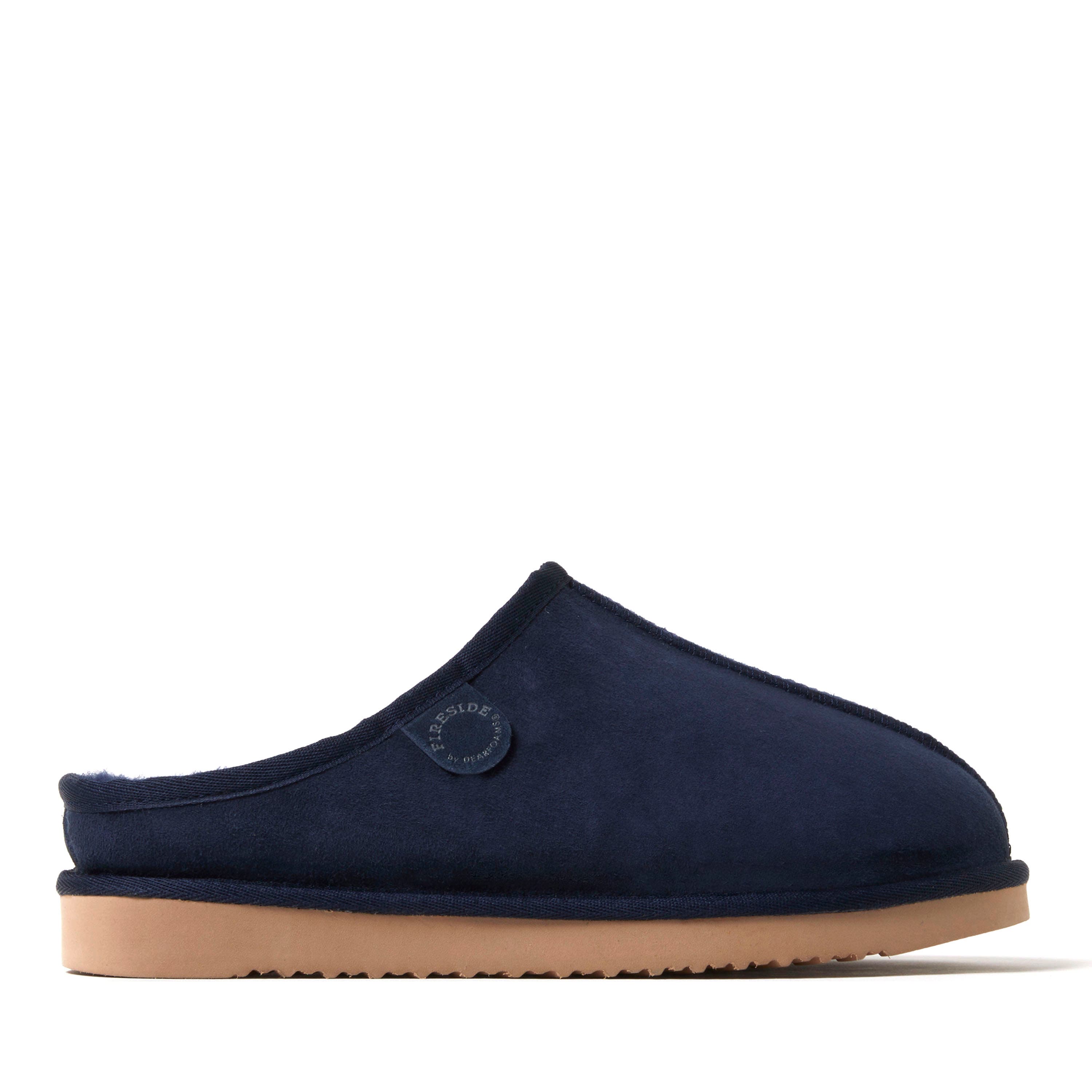 Grafton Genuine Shearling Clog, Alternate, color, Navy