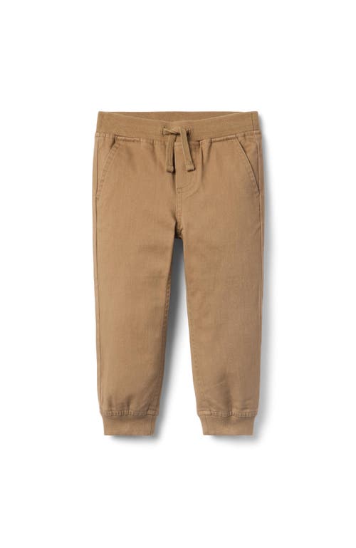 Janie And Jack The Classic Twill Jogger In Sand