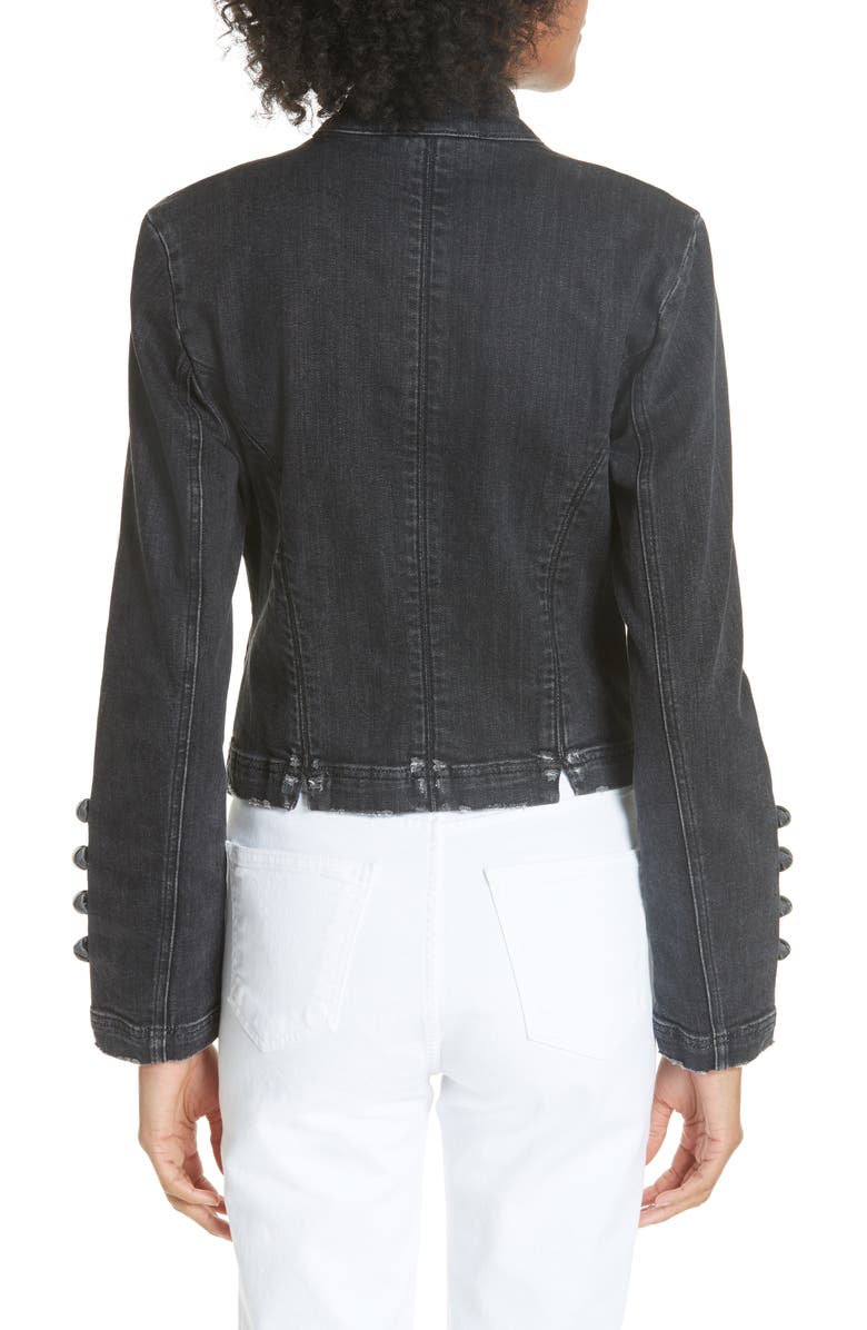 Free People Military Denim Jacket, Alternate, color, 