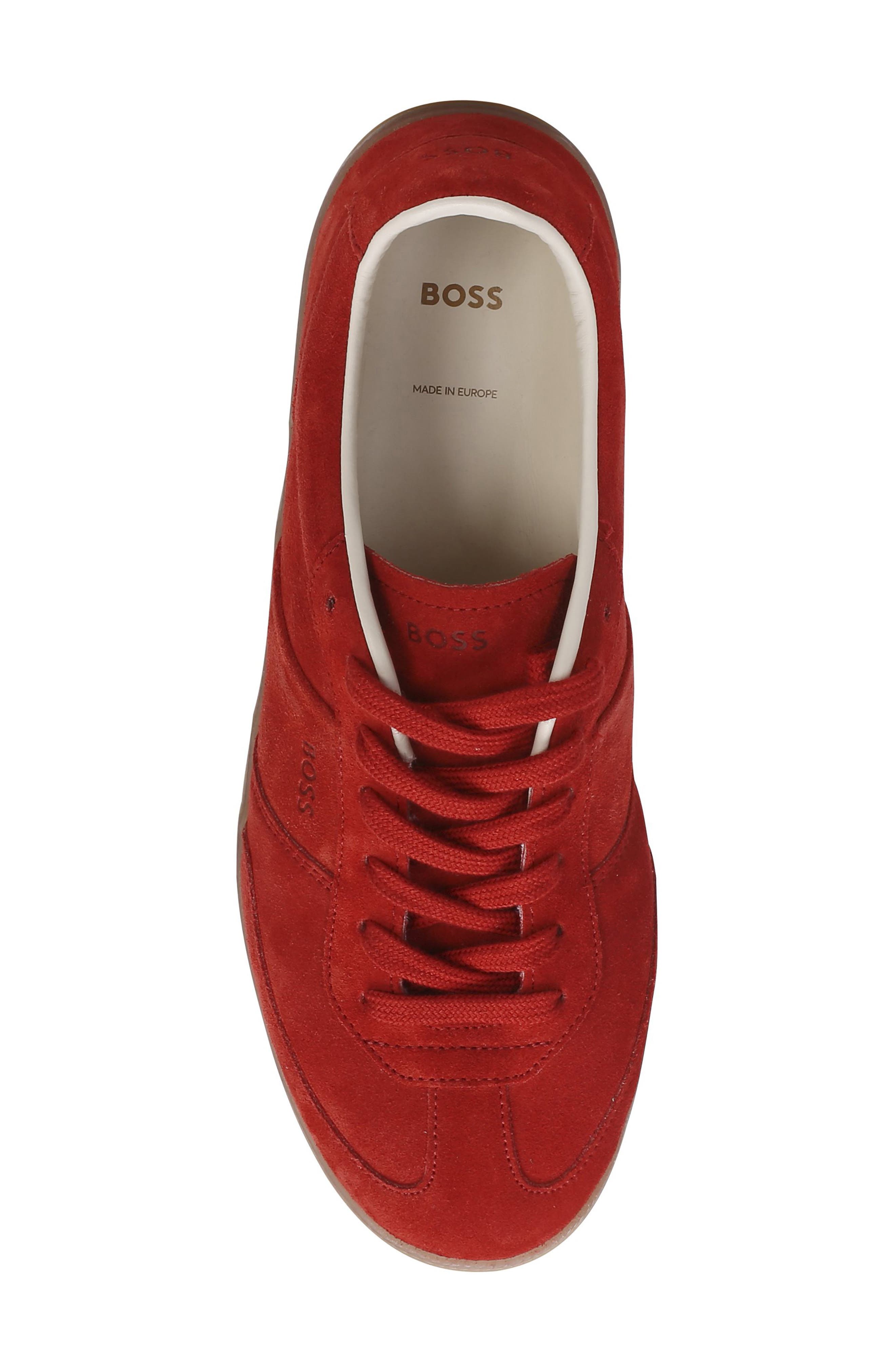 Brenta Low Top Sneaker, Alternate, color, DARK RED