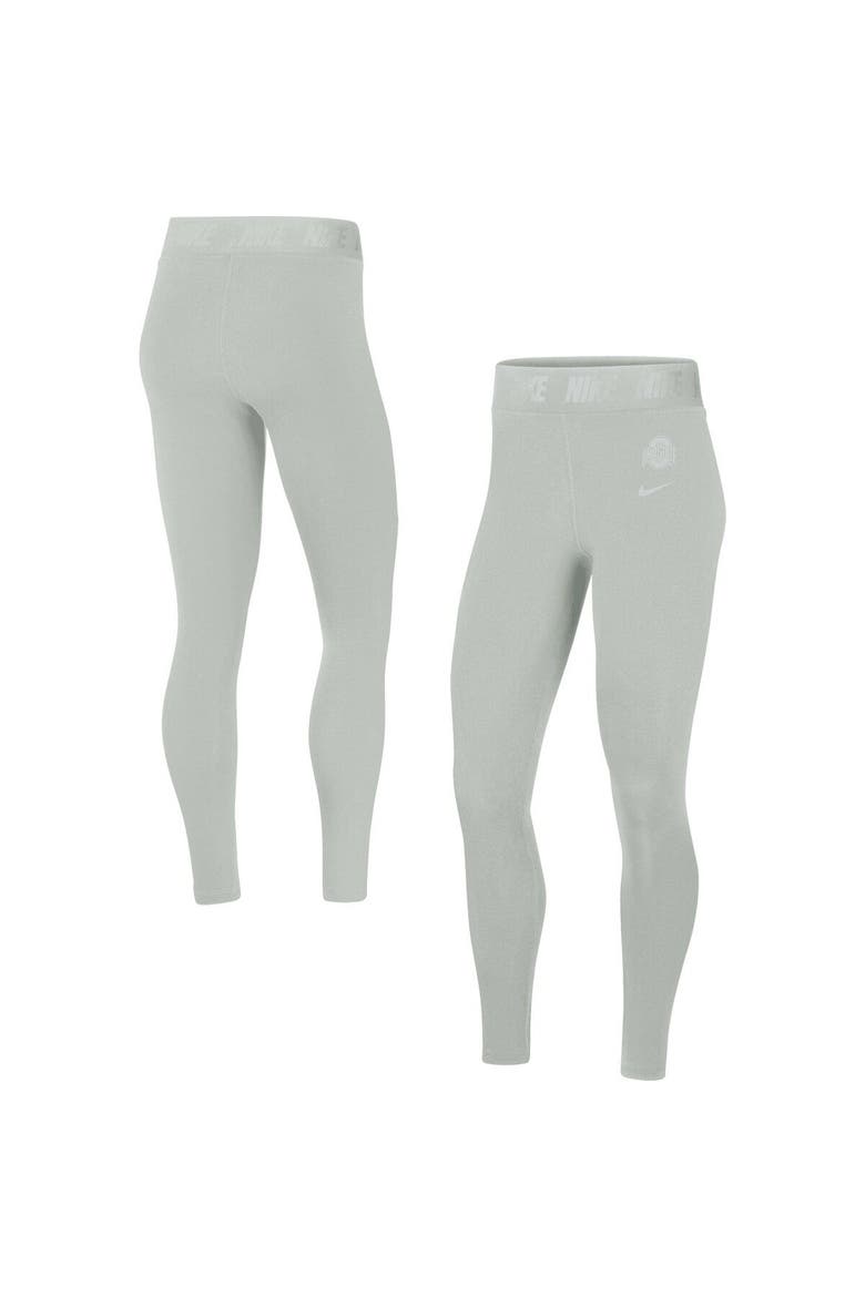 Women's Nike Gray Ohio State Buckeyes Tight Tri-Blend Leggings, Main, color, Gray