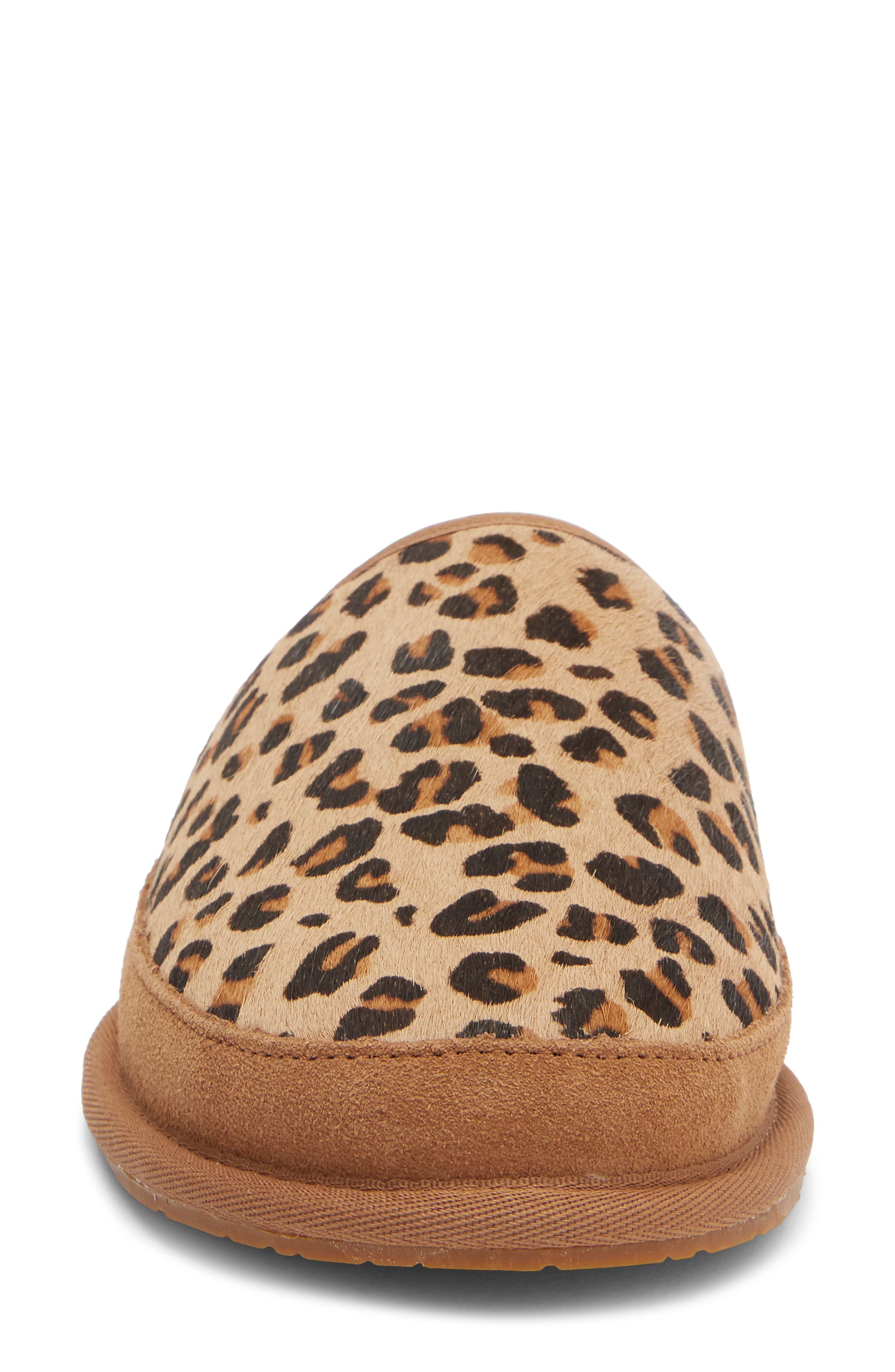 Pearle Genuine Calf Hair & UGGplush™ Scuff Slipper, Alternate, color, CHESTNUT CHESTNUT