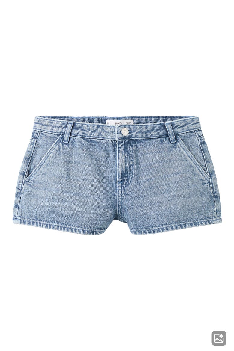 Relaxed Low Rise Denim Shorts, Alternate, color, MEDIUM VINTAGE BLUE