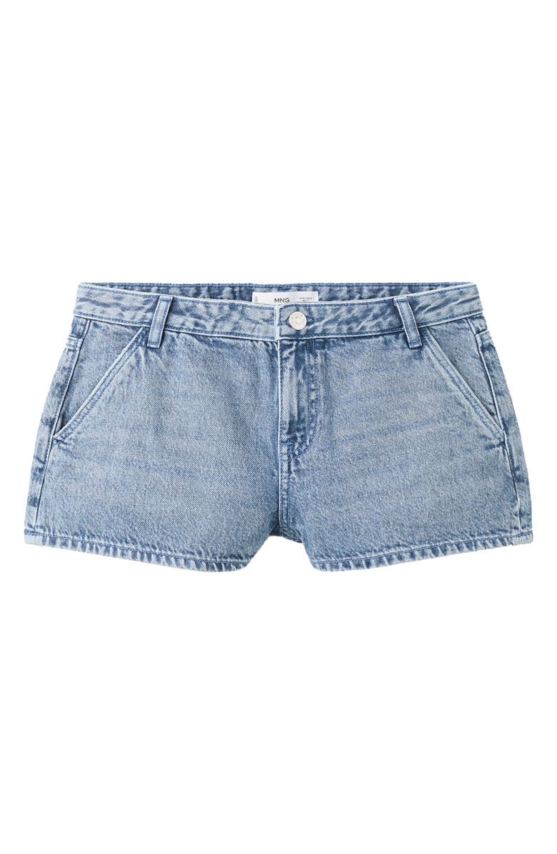 MANGO TEEN Relaxed Low Rise Denim Shorts, Alternate, color,