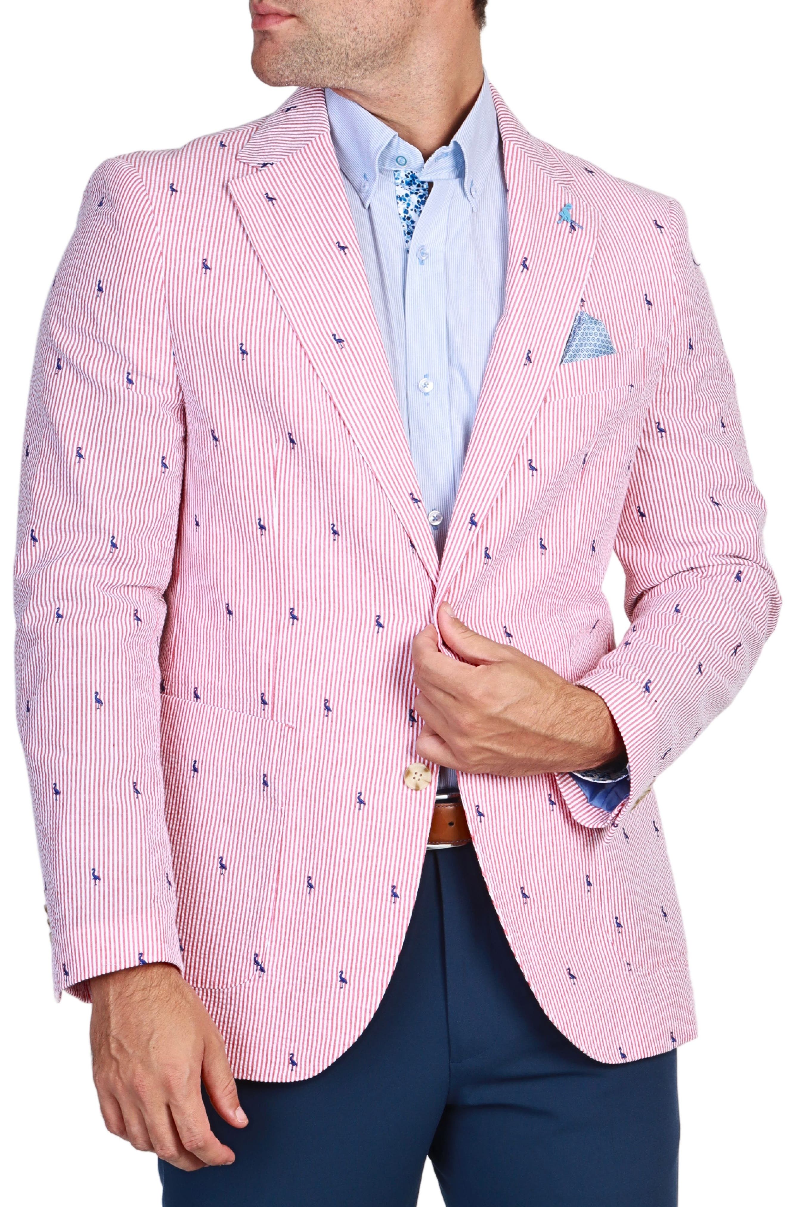 TailorByrd Pinstripe Seersucker Sport Coat