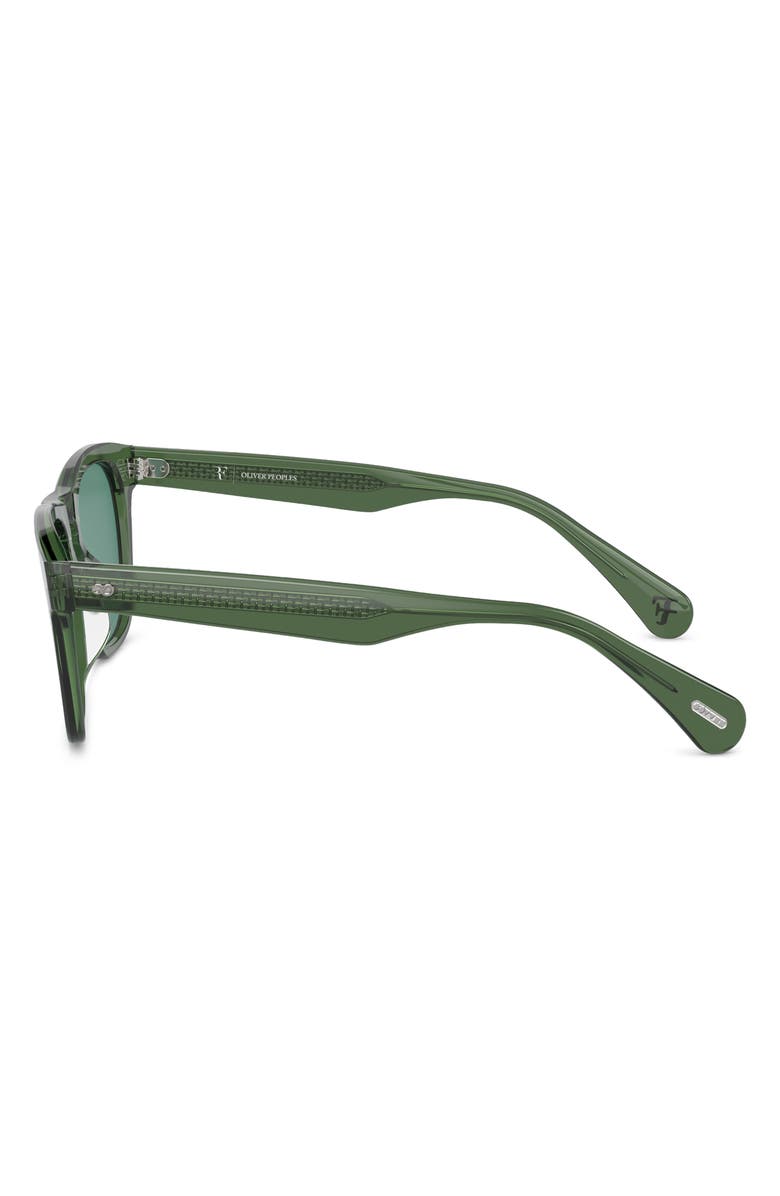 Oliver Peoples x Roger Federer 54mm Pillow Sunglasses, Alternate, color, Dark Green