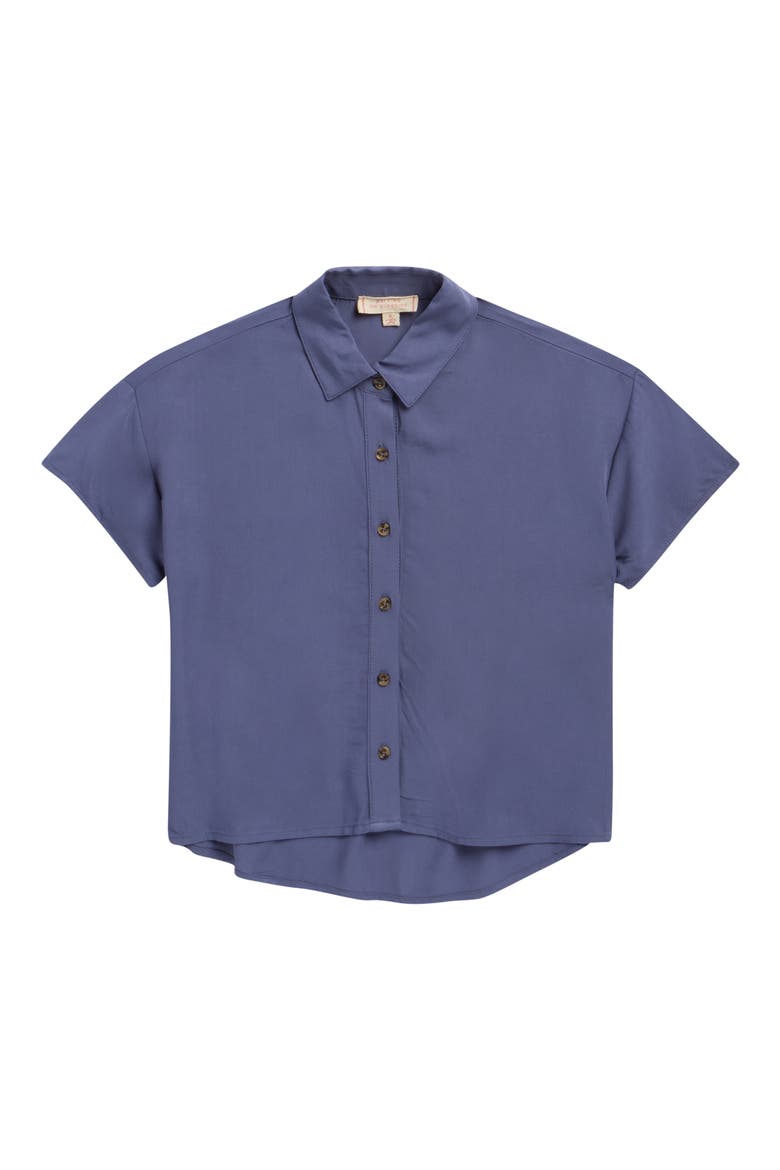 Kids' Button-Up Camp Shirt, Main, color, BLUE