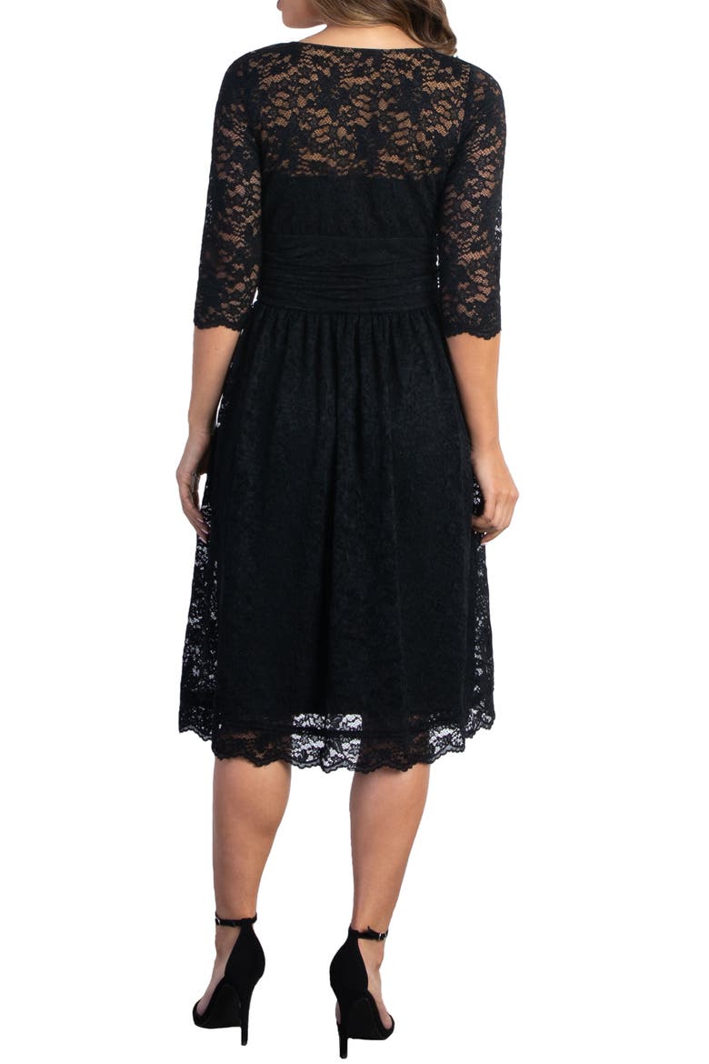 Luna Lace Cocktail Dress, Alternate, color, ONYX