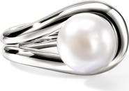 John Hardy Surf Silver Ring with Freshwater Pearl
