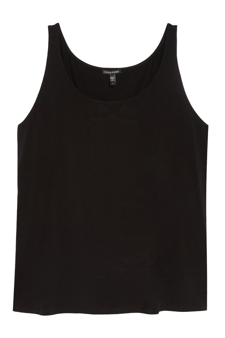 Scoop Neck Tank, Alternate, color, BLACK