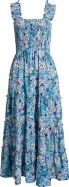 Dressed in Lala Rule Breaker Smocked Maxi Sundress