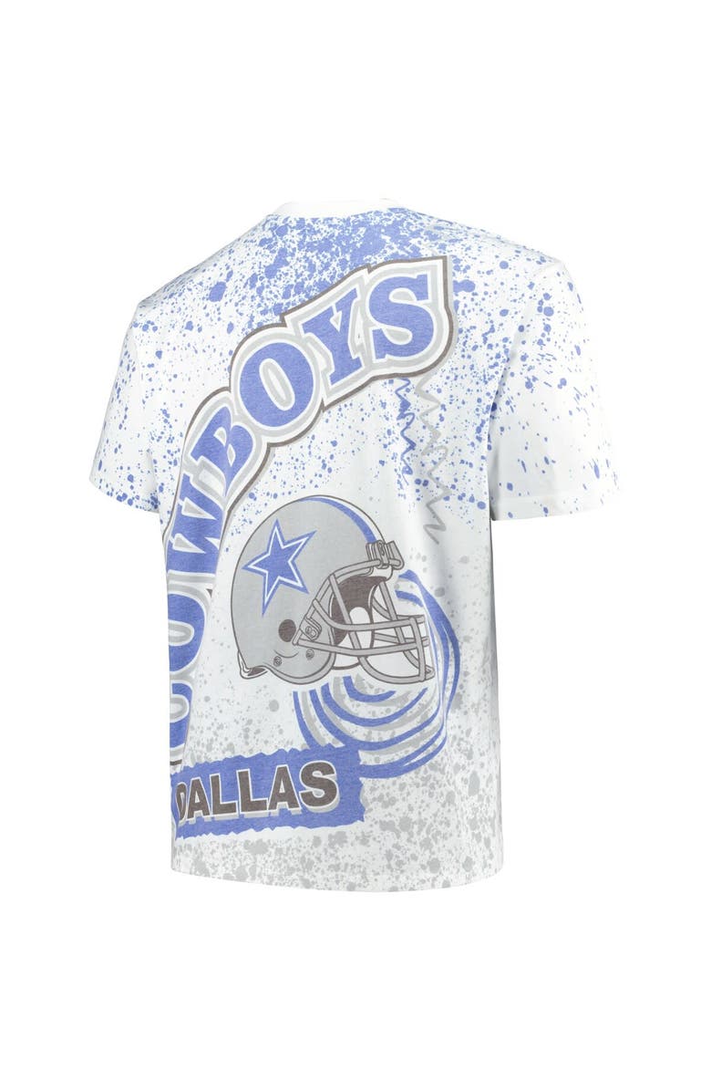 Mitchell & Ness Men's Mitchell & Ness White Dallas Cowboys Big & Tall Allover Print T-Shirt, Alternate, color, 