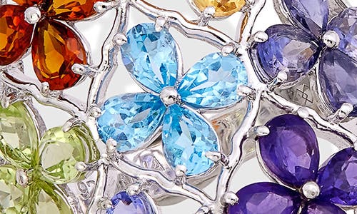 Savvy Cie Jewels Multi Stone Ring In Multi