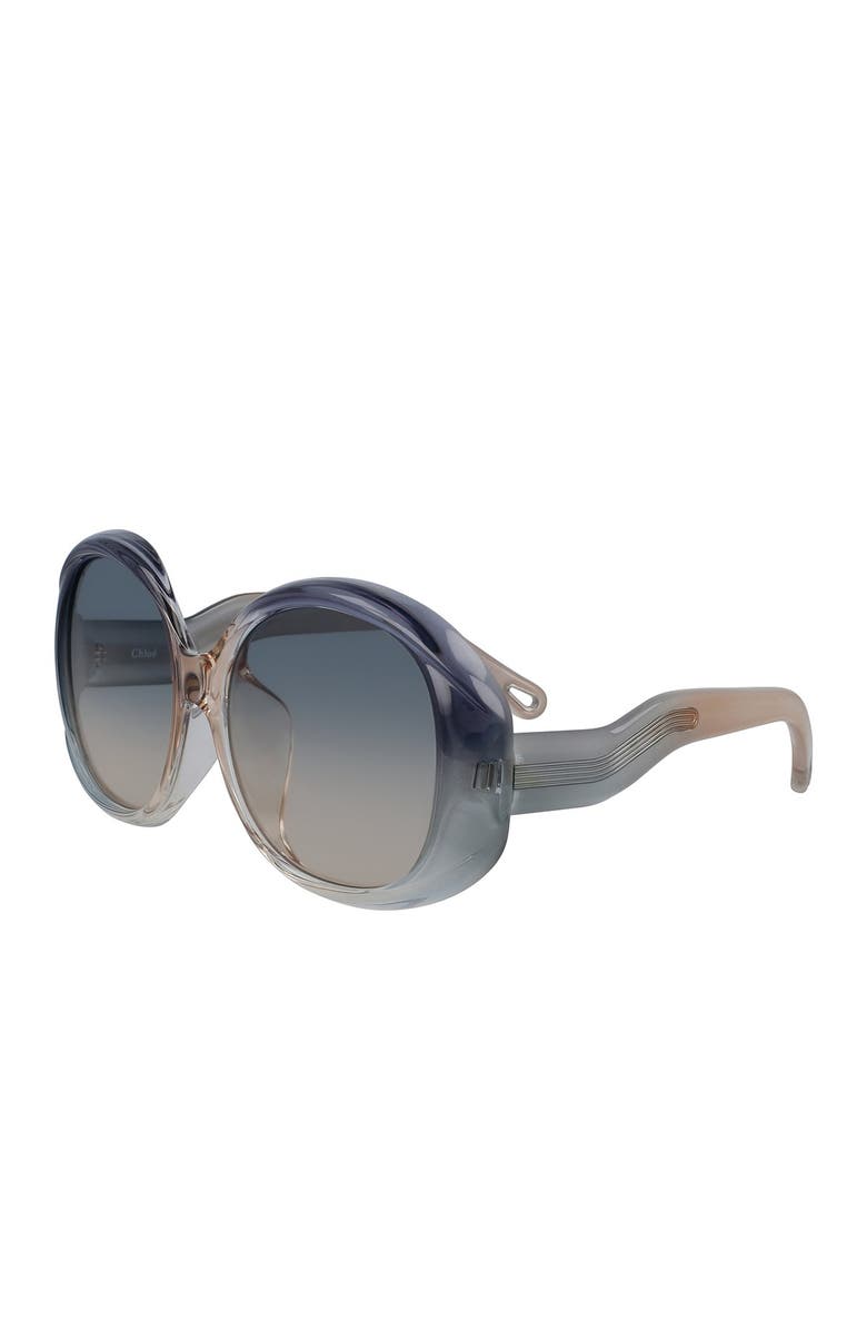 Chloé Qleo 57mm Round Sunglass, Main, color,