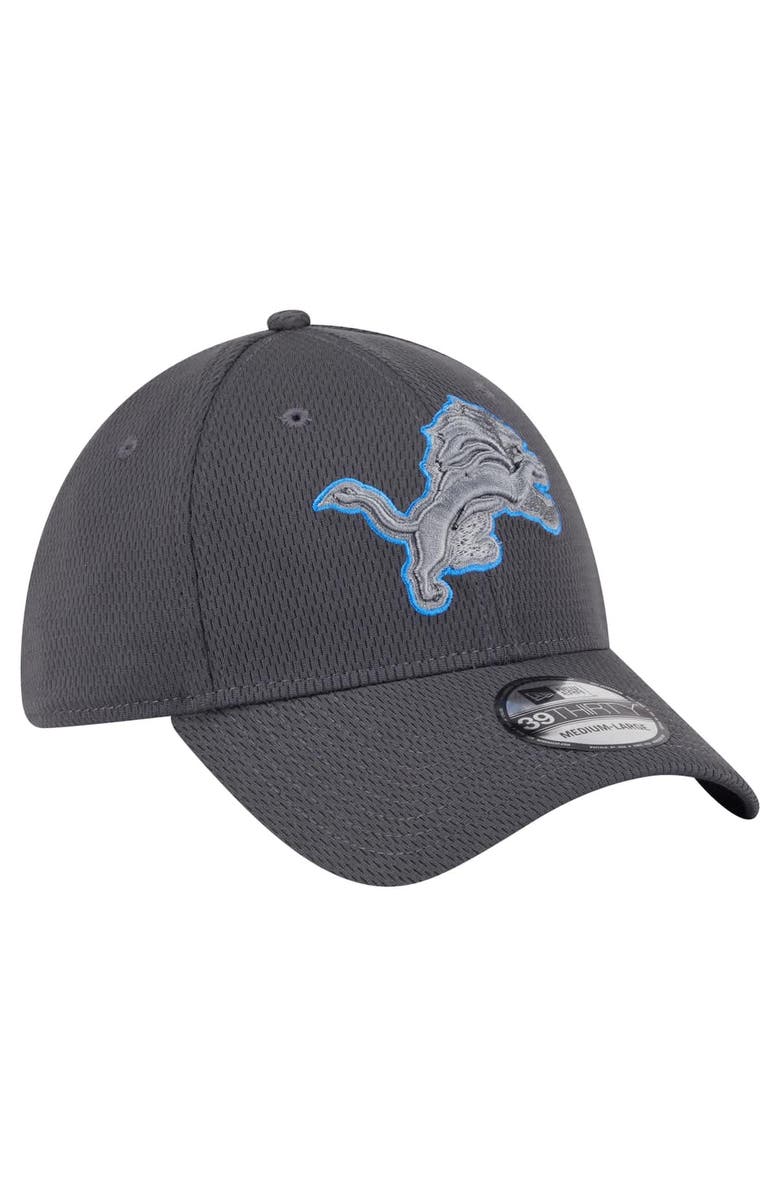 New Era Men's New Era Graphite Detroit Lions  Main 39THIRTY Flex Hat, Alternate, color, 