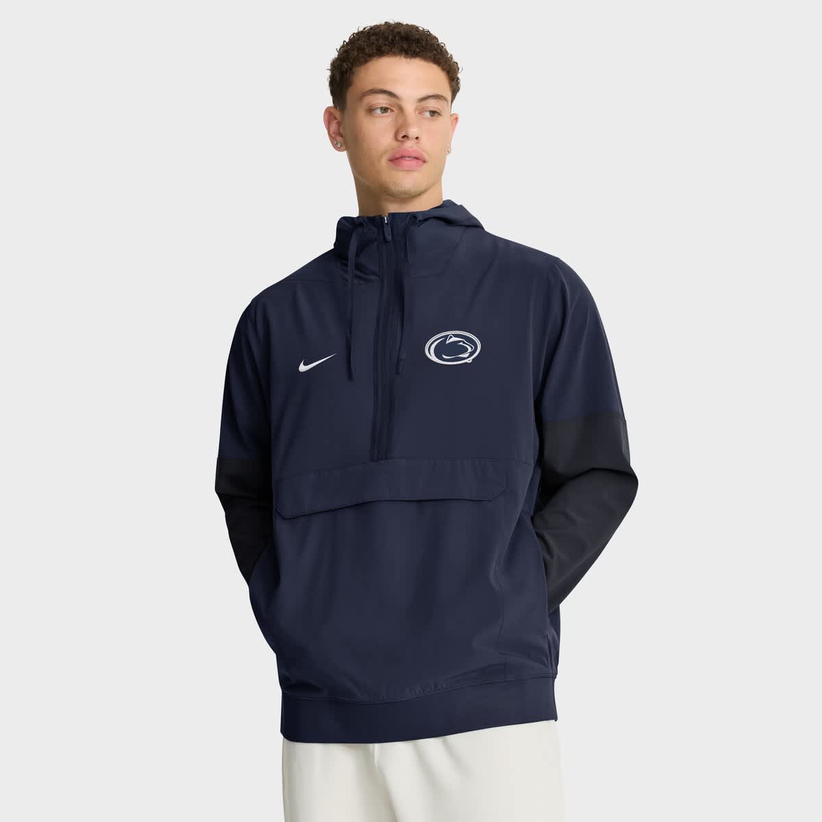 navy blue nike half zip mens