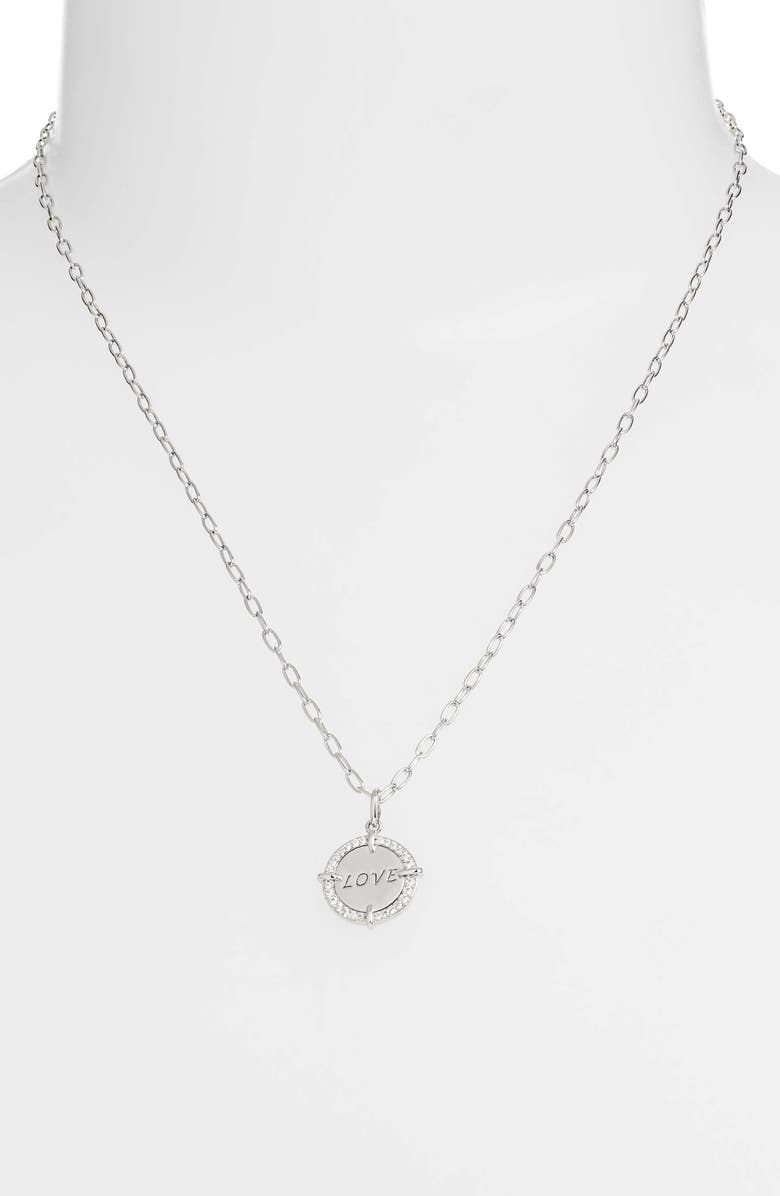 Nadri Love Round Pendant Necklace, Alternate, color, 