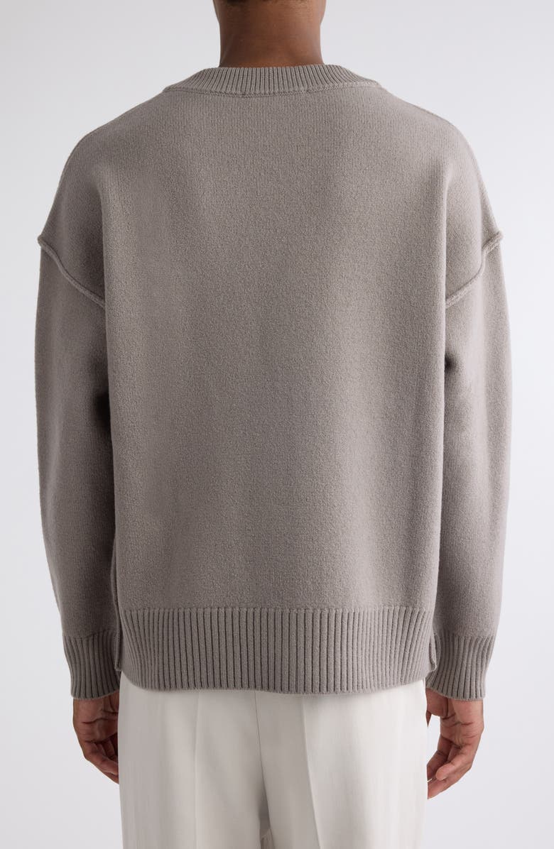 AMI PARIS Ami De Coeur Intarsia Merino Wool Cardigan, Alternate, color, 