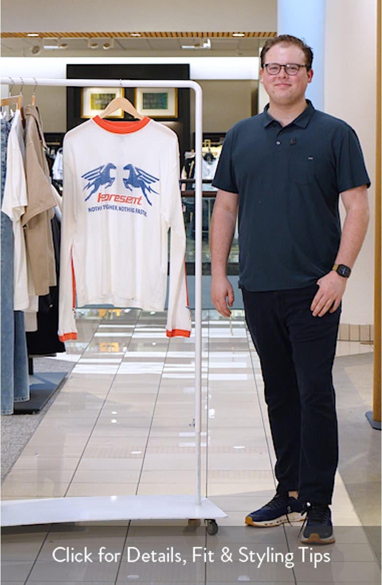 Long Sleeve Cotton Graphic T-Shirt, sales video thumbnail