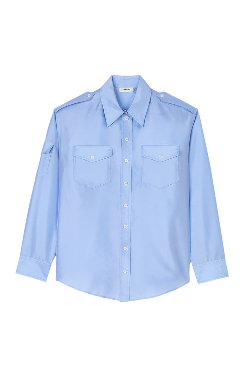 SANDRO Loose-fit satin shirt, Alternate, color, 