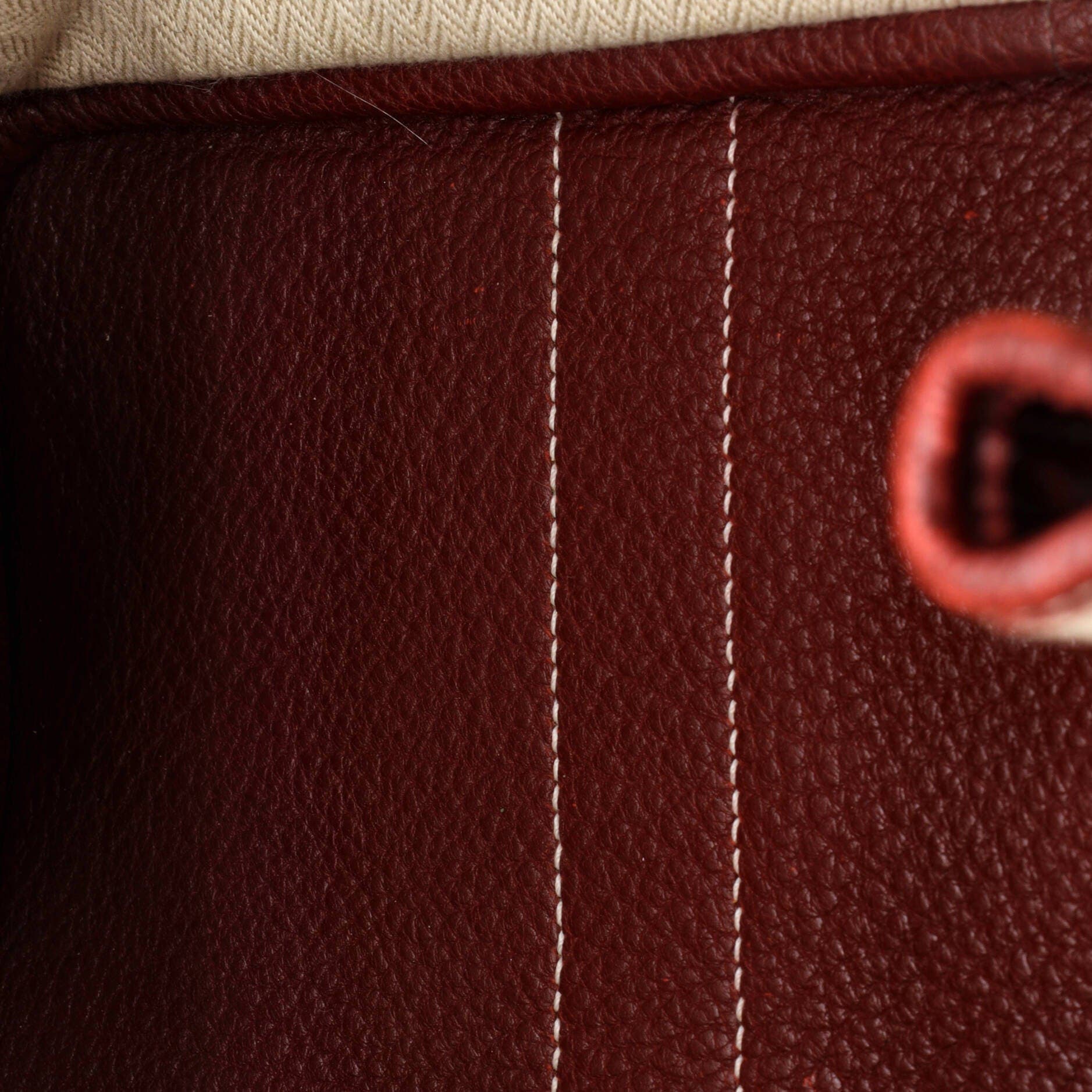 Pre-Owned Hermes Garden Party Tote Leather 30, Alternate, color, Rouge H