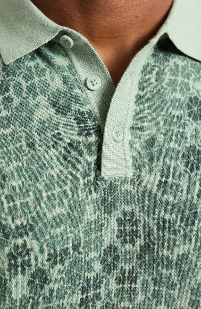 Robert Graham Johnny Collar Cotton Knit Polo, Alternate, color, Sage