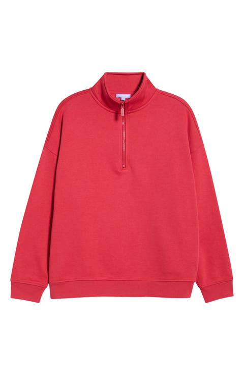 Cozy Crush Half-Zip Cotton Blend Sweatshirt