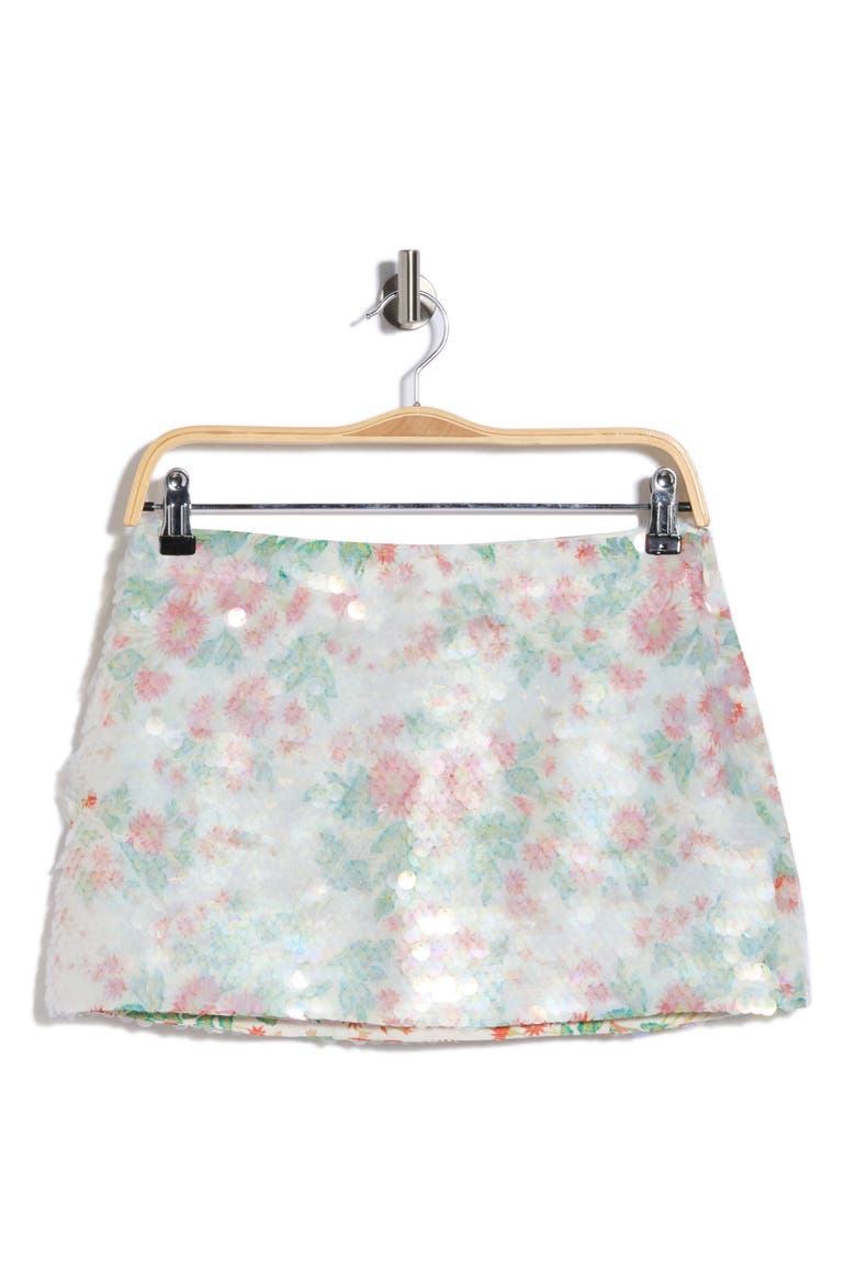 Linsina Miniskirt, Alternate, color, SEQUIN MARLENE BATIK IVORY