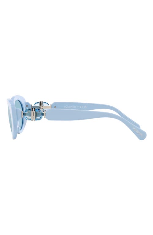 Swarovski 53mm Oval Sunglasses In Blue
