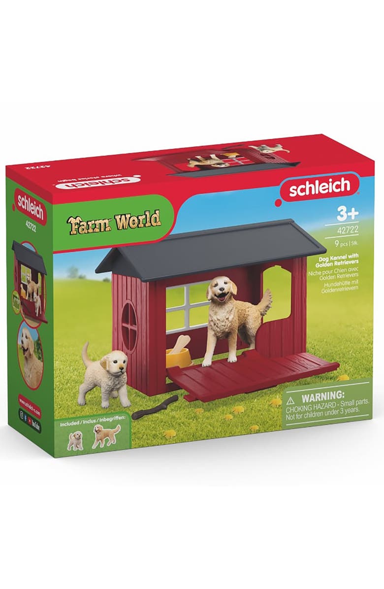 Schleich Farm World Dog Kennel 6 Piece Playset, Alternate, color, Multicolored